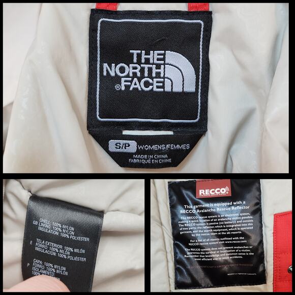 The North Face Recco Jacket Womens Small Red Avalanche Rescue System Reflector - Picture 14 of 14
